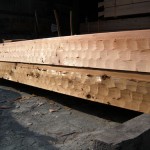 8 x 12 Western Red Cedar Logs - Hand Hewed