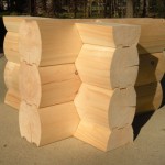 8 x 8 Round/Round Logs with Saddle Notch Corner
