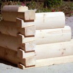 8x6 Round Flat D Logs with Dovetail Corners