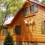 2x8 Log Siding Hewn With False Log Corners