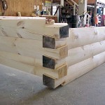 6x12 Round Flat D Logs With Dovetail Corners
