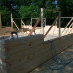 8x6 Round Flat D Logs Dovetail Corner Under Construction