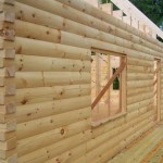 8x6 Round Flat D logs Windows Braced