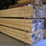 8x8 Round Flat D Drip Edge Logs