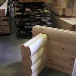 6x8 Round Round Logs Double D Saddle Notch Corner