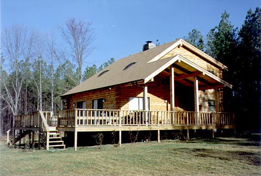 Passive solar custom log home