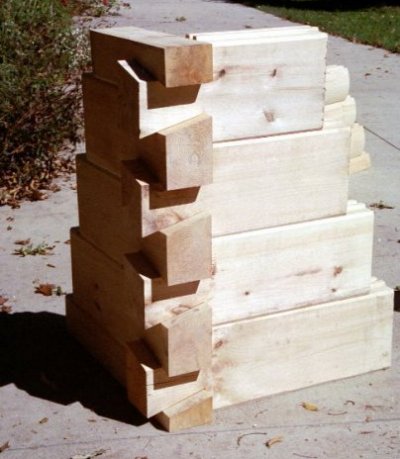 6×12 V Edge Logs with Dovetail Corners