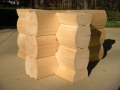 8 x 8 Round/Round Logs with Saddle Notch Corner