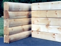 8x6 Round Flat D Logs Exterior Interior