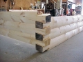 6x12 Round Flat D Logs With Dovetail Corners