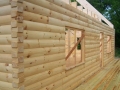 8x6 Round Flat D logs Windows Braced