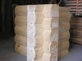 8x8 Round Flat D Logs Saddle Notch Corner