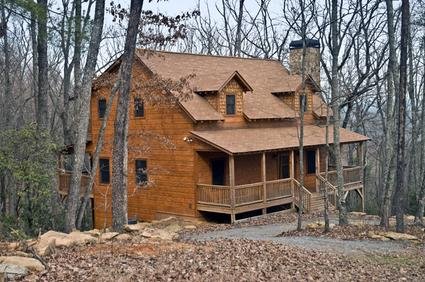 Log cabin home built by owner